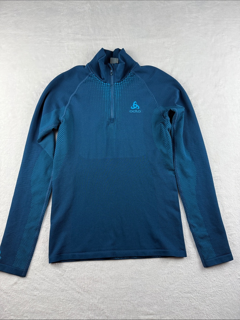 Odlo Performance Warm half-zip base layer shirt  Blue Sweatshirt Women’s Small